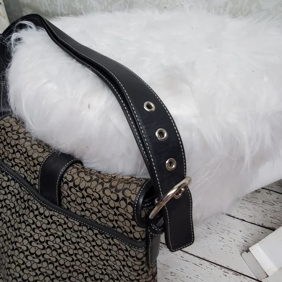 Coach black F3K-6376 Convertible Shoulder Bag Crossbody Purse Bag - Picture 13 of 16